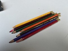 Vintage Dixon Anadel Water Soluble Colored Pencils No 128 Asst. 7 Colors
