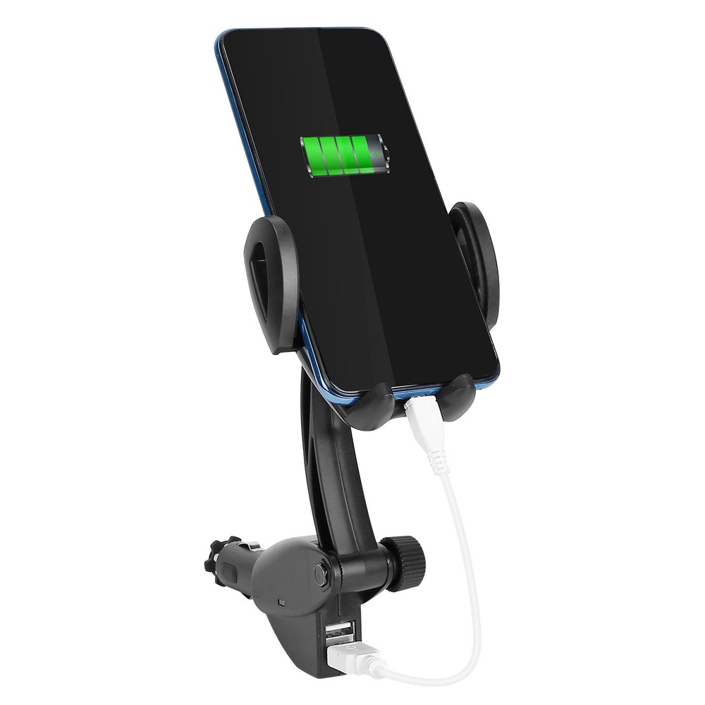 [Pack of 2] 360 Rotation Car Phone Mount 3.1A Dual USB Cigarette Lighter Phon…
