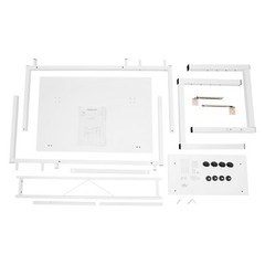 Adjustable Tilting Drawing Table 120 × 60 cm White Drafting Desk