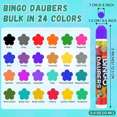 48 Pack Assorted Colors Set of Bingo Daubers 0.4oz Dot Markers Bulk Supplies …
