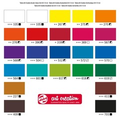TALENS Art CREAT.Set 24/PKG, Black/Blue/Green/Red, One Size