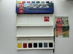 Caran d’Ache Switzerland Gouache Studio Classic 8 White Plastic Box
