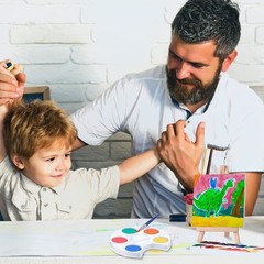 12 Set Mini Paint Set Art Party Favors Gifts 4×4 Small Painting Kits Canvas w…