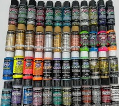 Deco Art Metallics~Holographic Illusions~Glow~Neons~Black Light Neon Paint 2oz