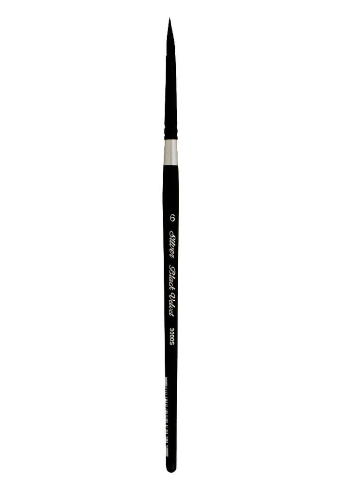 Silver Brush Limited 3000S-6 Black Velvet Round 6,