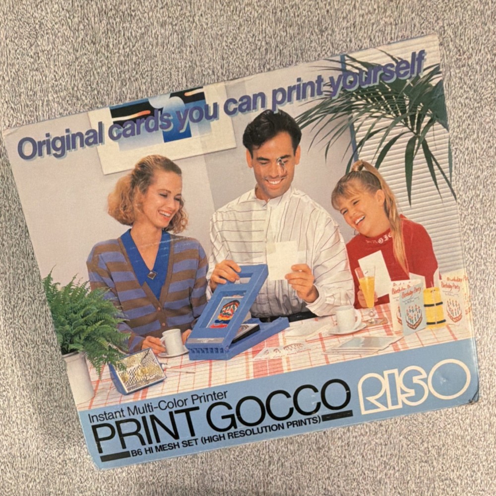 Vintage RISO Print Gocco B6 Hi Mesh Set Instant Multi-Color Kit, EUC, +Flashbulb