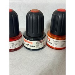 Rotring ArtistColor Pigmented Transparent Ink Set 6 Colors Red Black Blue Yellow