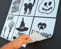 Halloween Stencils Craft Painting Stencils Airbrush Spray Paint (18 Designs)