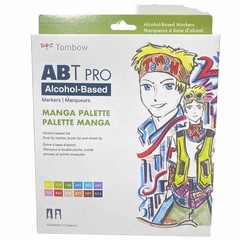 ABT Pro Manga Palette Tombow Markers Dual Tip Alcohol Based Markers
