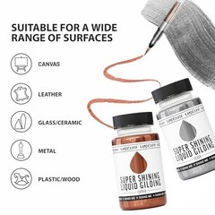 Fast Drying Liquid Silver Leaf Paint – Alcohol Based, 3.38 fl oz for Crafting