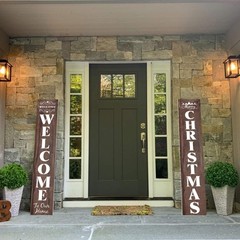 Welcome and Christmas Stencils for Painting on Wood – 19 Pack Large Vertical …