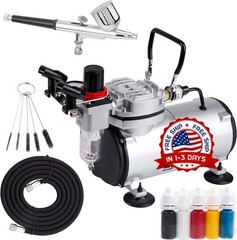 Kit de inicio con manguera de aire, cepillos de limpieza y pinturas de prueba