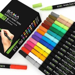Acrylic Paint Pens-Set of 28 Premium Markers Extra Fine Tip for DIY Art Project