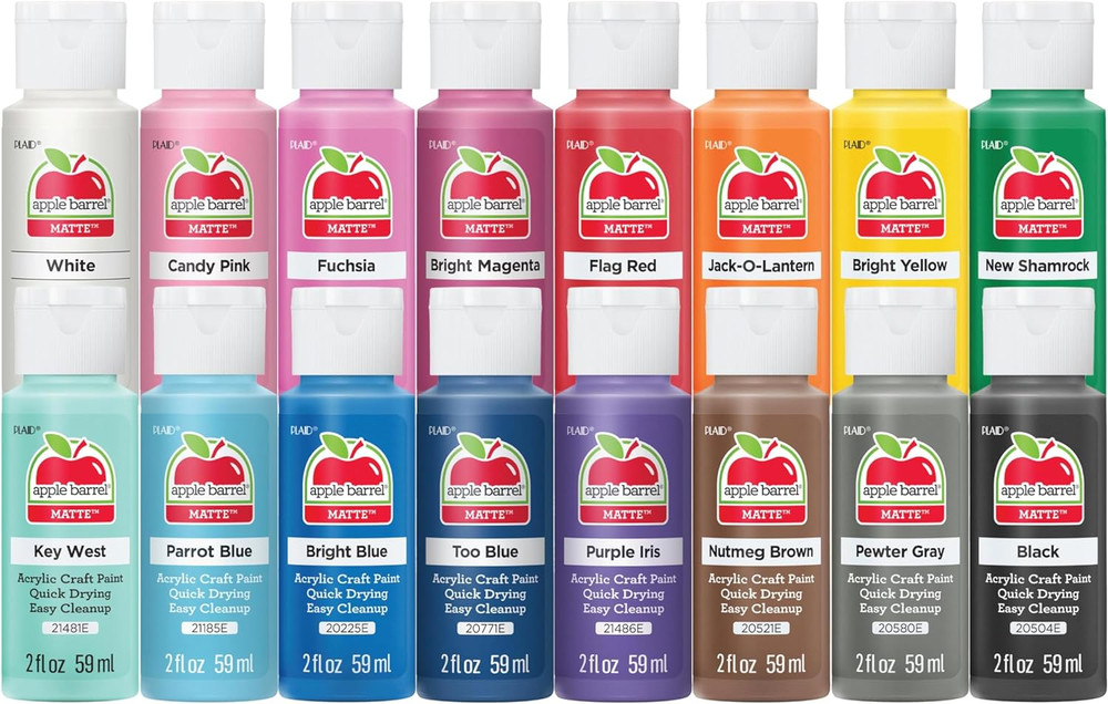 Apple Barrel Vibrant Spectrum Collection Acrylic Craft Paint PROMOABIII 2 fl …