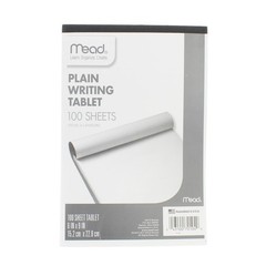 6 Pack Mead Writing Tablet, 6in X 9in, 100 Sheets, Plain