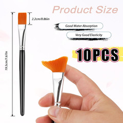 10 Pcs Flat Paint Brushes for Acrylic Painting, 3/4 Inch Large Synthetic Paint B