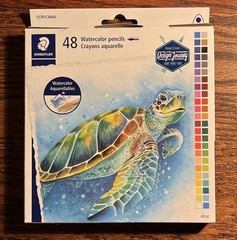 Staedtler 48 Triangular Watercolor Pencils 3.0 mm Colored Lead New In Box LOOK👀