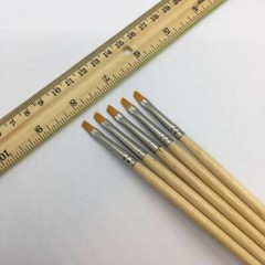 XDT Angular Tip Nail Art Paint Brush 5 Pc Set #000 Fine Micro Detail