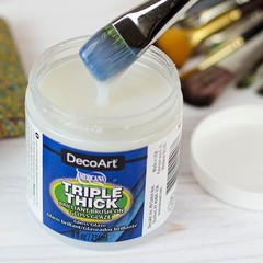 DecoArt Triple Thick Gloss Glaze – Jar, 8fl oz 8 Fl Oz (Pack of 1), Clear