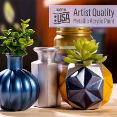 Vibrant Inca Gold Metallic Acrylic Paint – 2 Fluid Ounces for Diverse Surfaces