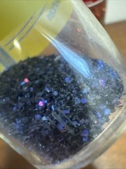Glitterex Red Glitter Aluminum Plastic USA Razzle Dazzle Blue