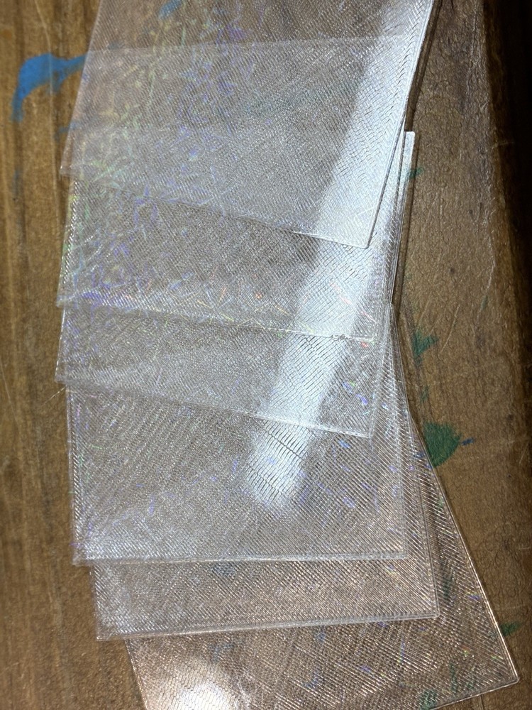 Clear Card Canvas ACEO (2.5”x3.5”) 6Pack with holographic enhancement.