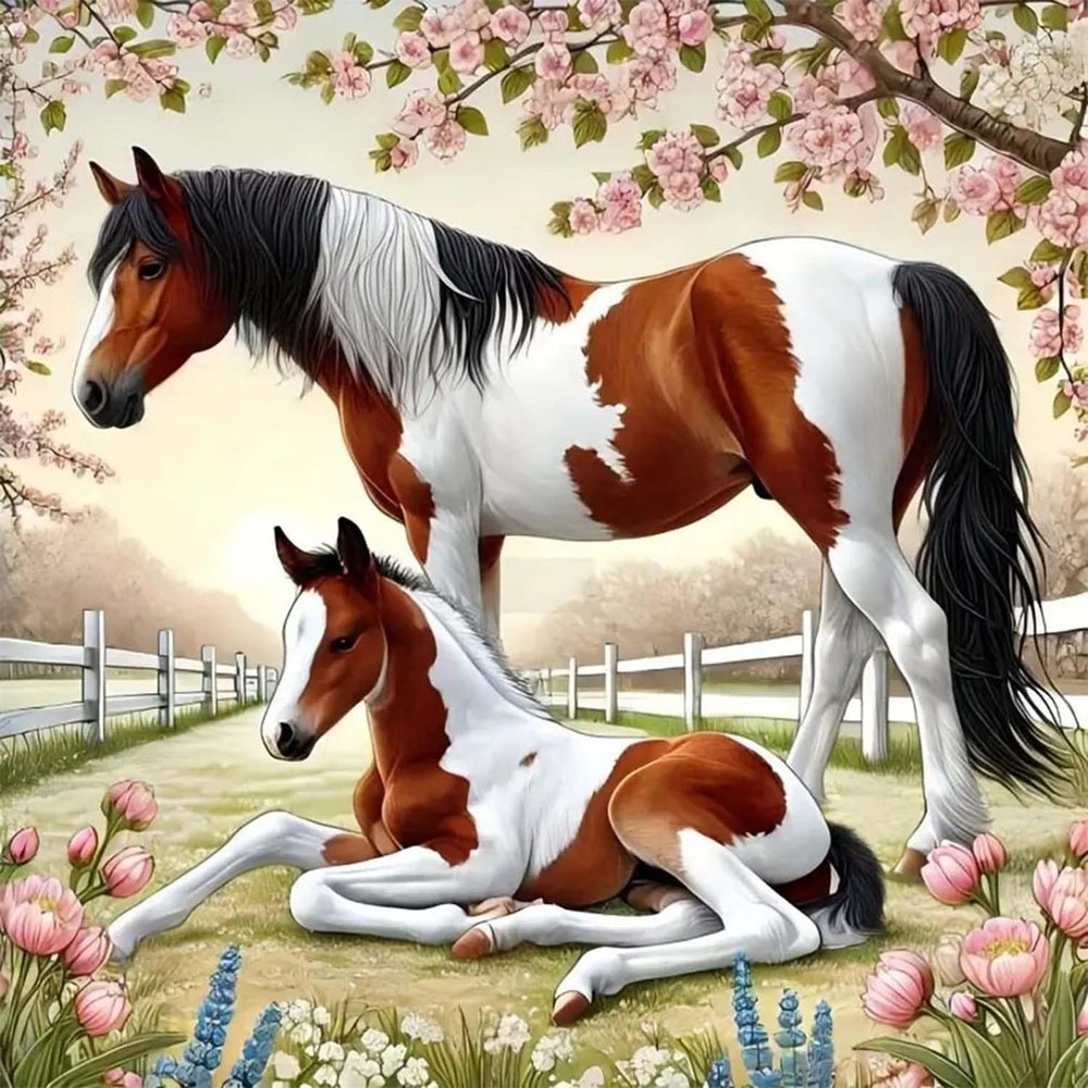 Diamond Painting Kits for Adult, Horse Diamond Painting Kits for Beginners, 5D e