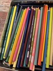 Box Of 47 Used Prismacolor Colored Pencils Pro Art