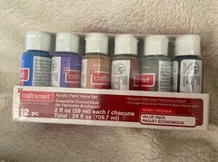 Craft Smart Acrylic Paint Value Set 12 pc- Factory Sealed