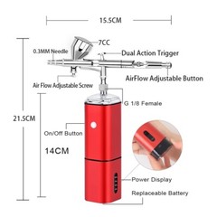 TM90-180W Wholesale Cordless Airbrush Small Single Dual Action Electric Beauty