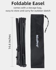 Lot of (6) 63″ Nicpro Folding Metal Artist Easels for Display Exhibition