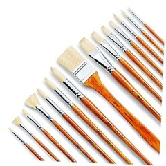 ARTIFY Oil Paint Brushes Set, 15Pcs Professional Natural Chungking Wood Color