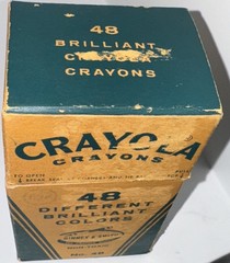 Vintage Used Crayola Crayons 48 Different Brilliant Colors Binney Smith RETIRED