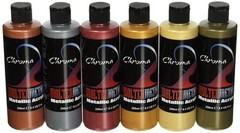 Chroma Molten Metals Acrylic Paint Set, 8.4 oz Bottle, Assorted Color, Set of 6