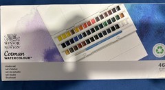 W&N Cotman Watercolor 46pc Studio Set, NIB