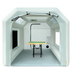 OZIS 10.8×8.2×7.2Ft Inflatable Paint Booth with Blower 10.8×8.2×7.2Ft, White
