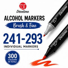 Decotime Alcohol Markers – 241-293 – Fine & Brush – Individual