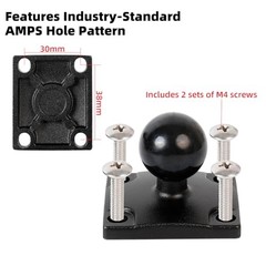 Car Mount for CarPlay Screen, Aluminum Alloy Medium Arm & Square 6.1″ Length