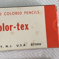 Vintage General’s Color-Tex Carmine Red Colored Pencils 1818T Set 8