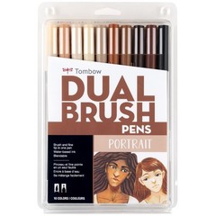 Tombow 56170 Dual Brush Pen Art Markers, 10 Count (Pack of 1), Portrait