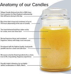 Village Candle Balsam Fir Large Apothecary Jar, Scented 21.25 oz, Green