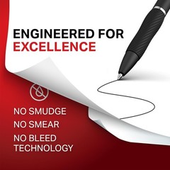 High-Performance S-Gel Pens – 12 Black Gel Ink Pens, No Smudge, Water Resistant