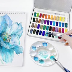 8 PCS Professional Round Pointed Paint Brush Set Artist Brushes Blue
