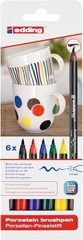 4200 Porcelain Brush Pen – Black, red, Blue, Green, Yellow, Brown – 6 pens – …