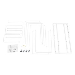 White Painting Drying Rack Art Storage Rack Display Stand w/ 4 Universal Wheels