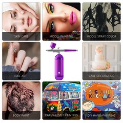 Portable Air Compressor Airbrush Paint Spray Gun Nail Art Tattoo Airbrush Kit