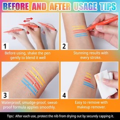 18 Colors Face Painting Markers – Water Resistant, Sweatproof, 18