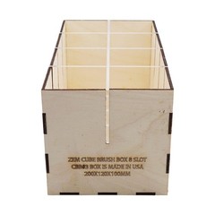 CBB3 Artist, Nail, Cosmetic Brush Display Wood and Acrylic Case 8 Slots USA