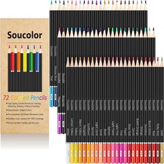 Soucolor 72-Color Colored Pencils for Adult 1 Count (Pack of 72), Multicolor