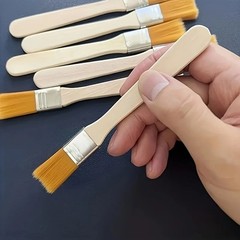 10Pcs Wooden Handle Nylon Bristle Paint Brush for Oil Painting, Dusting and Clea